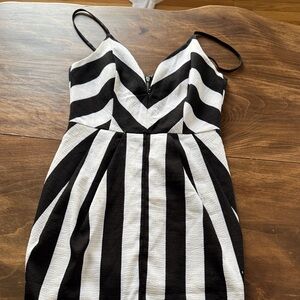 Black and White Striped Dress